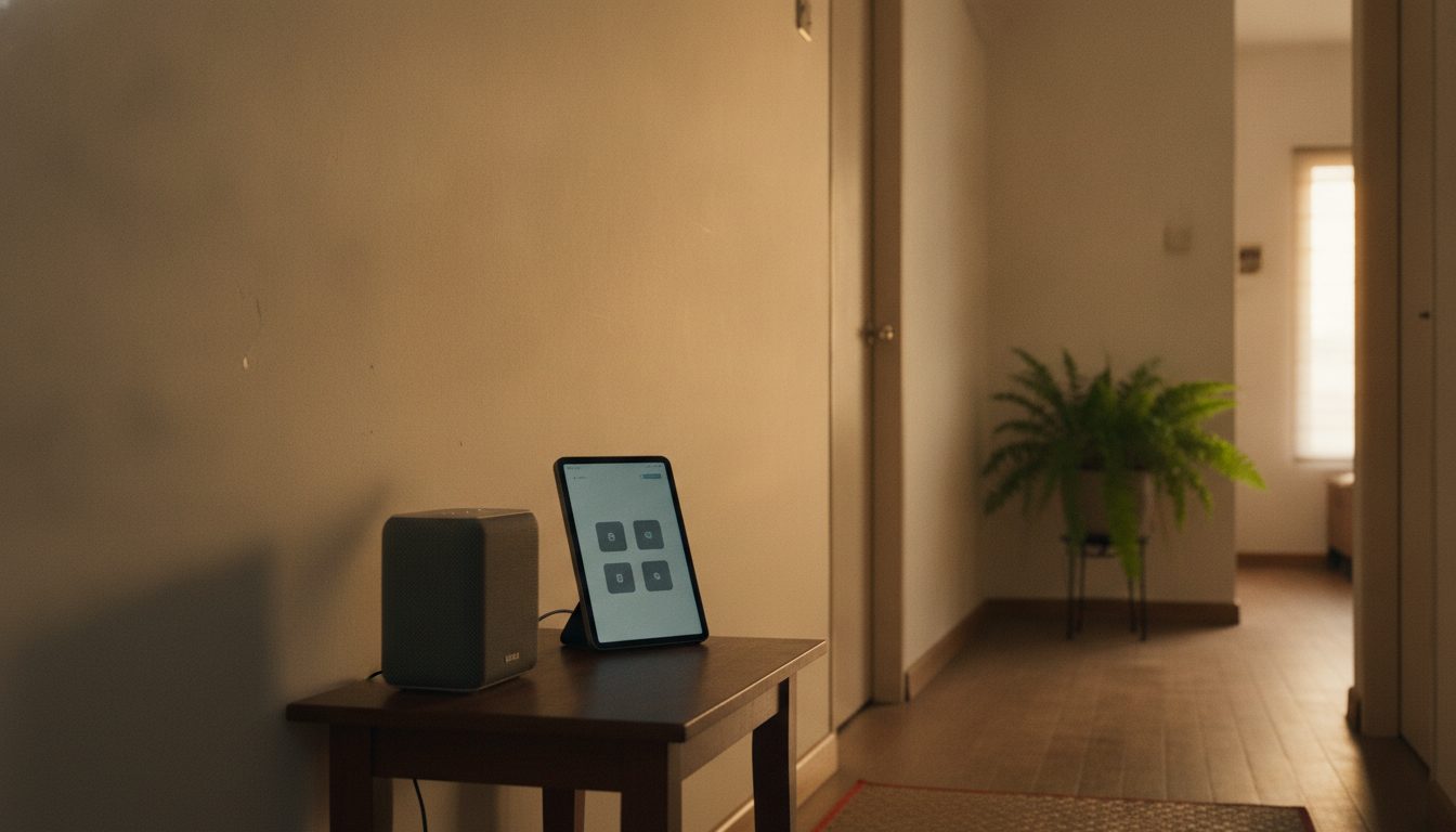 Smart speaker and wall tablet controlling a Malaysian home